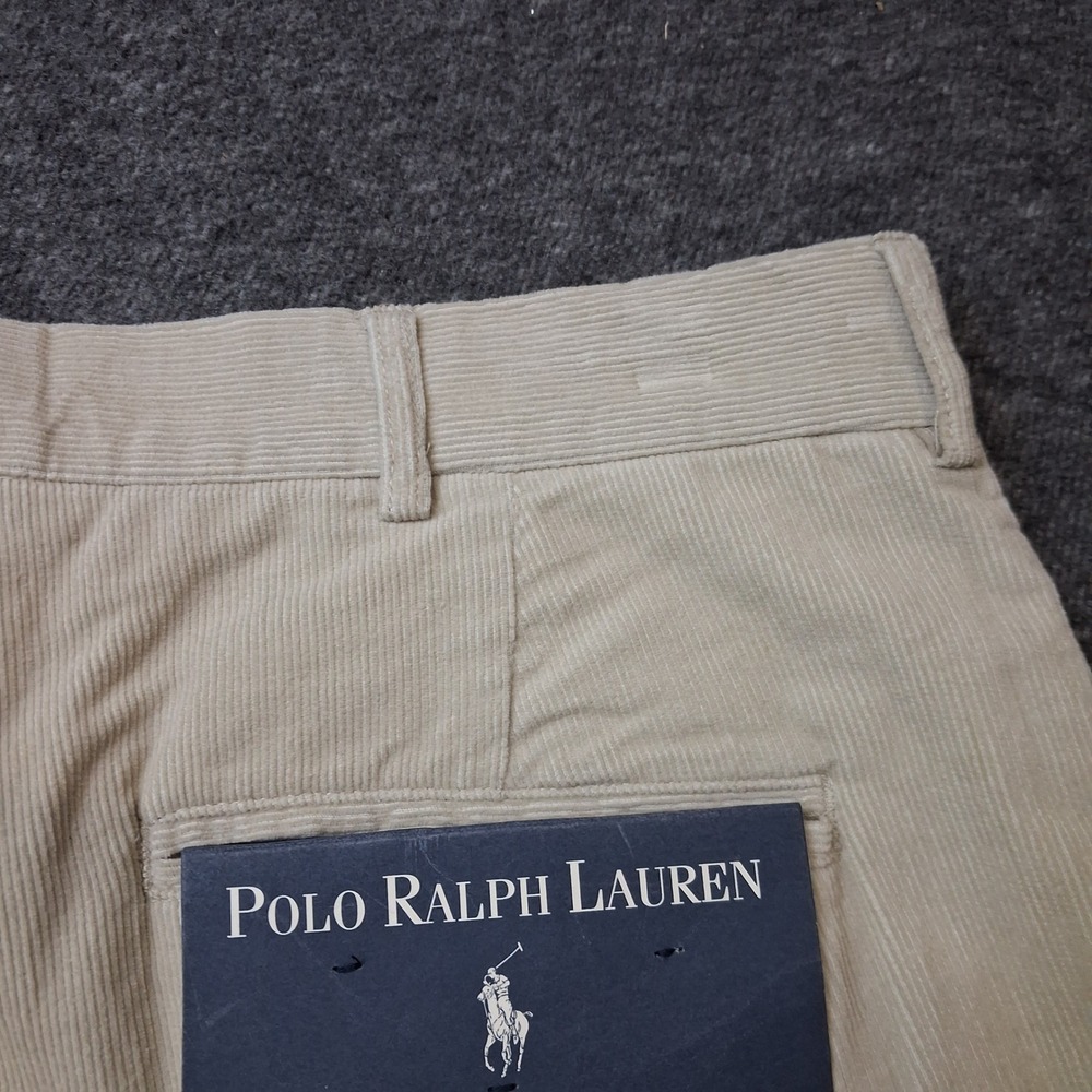 Polo Ralph Lauren Siena Corduroy Pants Mens 36x31 Pleated Cuffed Cotton Preppy - Picture 15 of 16